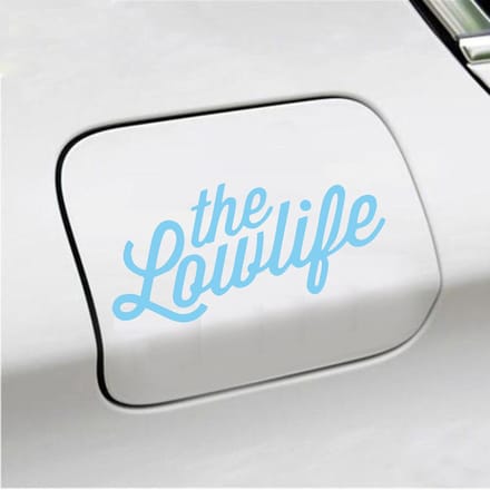 Bumpersticker - The Lowlife - 6,7 X 14,8 - Licht Blauw