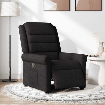 vidaXL - Fauteuil - verstelbaar - elektrisch - stof - zwart