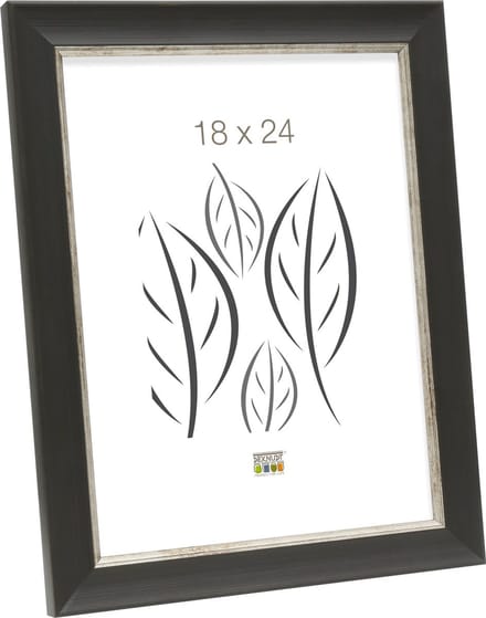 Deknudt Frames fotolijst S45WF2 - zwarte schilderstechniek - 18x24 cm
