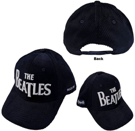 The Beatles - Drop T Logo & Apple Corduroy Baseball pet - Donkerblauw