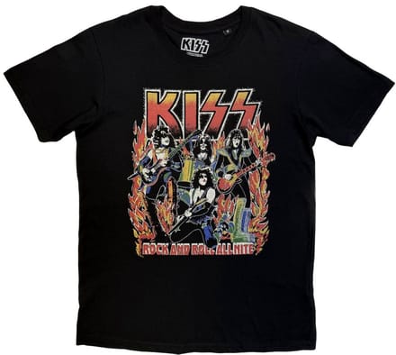 Kiss - Rock And Roll All Nite Heren Tshirt - M - Zwart