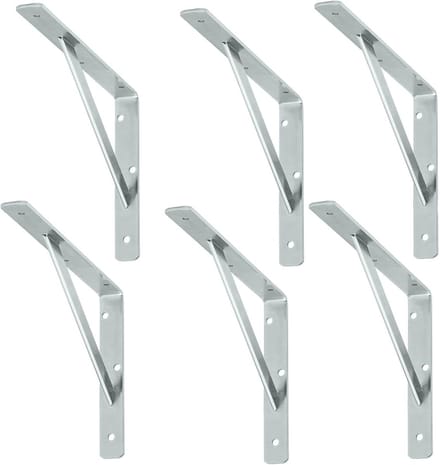 siwitec plankdrager 300 x 200 x 30 mm, verzinkt, set van 6, draagvermogen 150 kg, plankdrager, webconsole