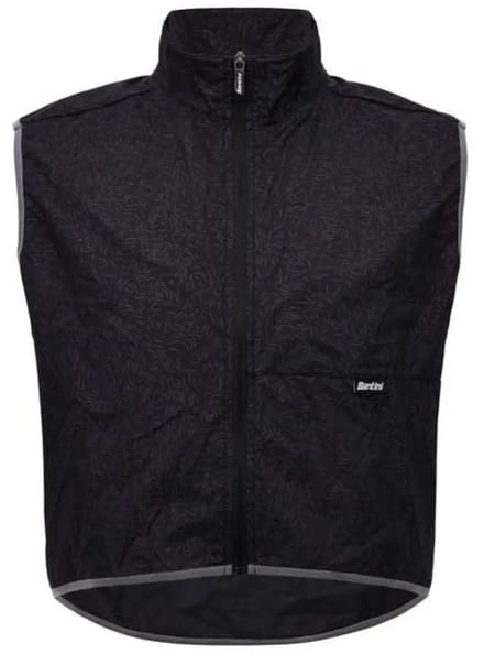 Santini High Vis Cropped Gilet Zwart XL Man