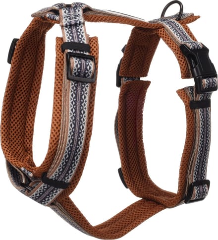 Hond Harnas Y-vorm Ubud Zwart L 46-80cm 60-86cm 25mm