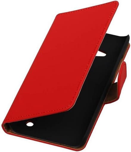 Bookstyle Wallet Case Hoesjes Geschikt voor Microsoft Lumia 550 Rood