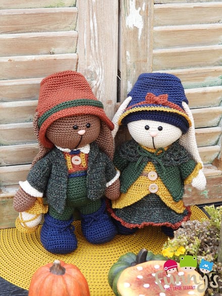Haakpakket Funny Bunny set Anna & Jacob