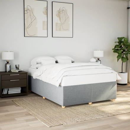 vidaXL - Bedframe - zonder - matras - stof - lichtgrijs - 140x200 - cm