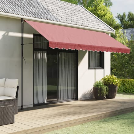 vidaXL - Vervangingsdoek - voor - luifelrok - gestreept - 400 - cm - bordeauxrood