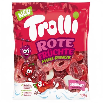 Trolli Red Fruits Mini Rings zakje (15x 200g)