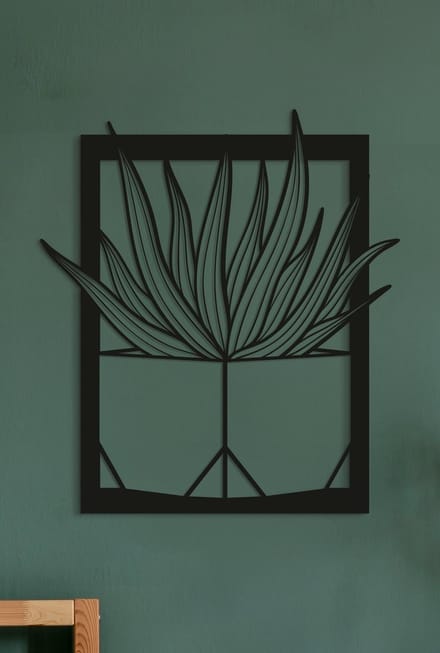 Wanddecoratie | plant in frame - L (53x60cm)