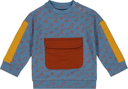 4PRESIDENT Sweater jongens - Zoo AOP - Maat 68 - Jongens trui