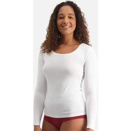 Comfortabel & Zijdezacht Bamboo Basics T-shirts lange mouw Luna (2-pack) - Wit - L