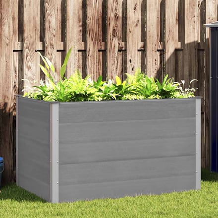 vidaXL - Plantenbak - verhoogd - 150x100x91 - cm - HKC - grijs