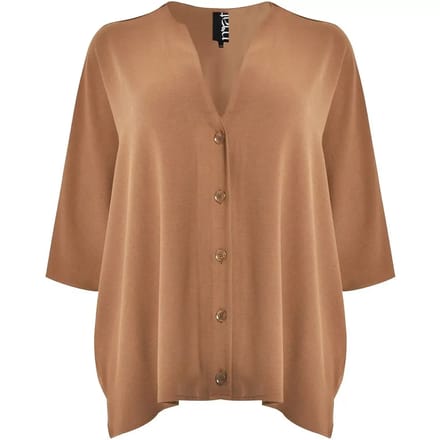 V-hals Blouse in Crêpe Dames Mat Fashion Airwashed