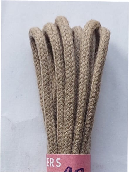 Strickers Veter - Beige - Dun Rond - Lengte 90 cm - Dikte 2 mm - Schoenveter