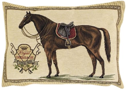 gobelin kussen paard zadel rood 30x45cm