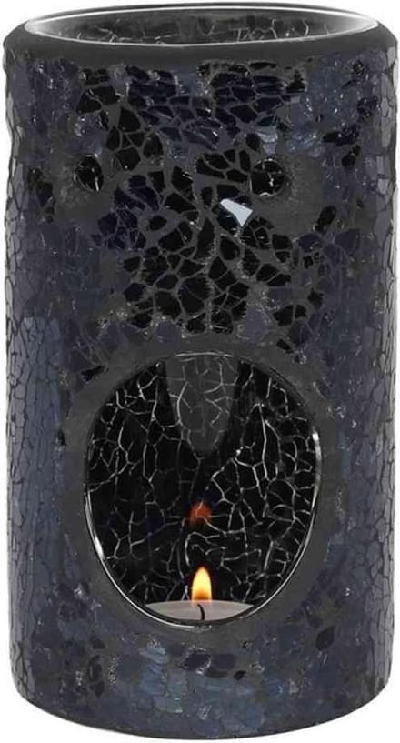 Something Different - Black Crackle Pillar Oliebrander - Zwart