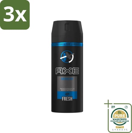 3 x Axe - Deodorant Bodyspray - 48hrs Fresh - Anarchy for Him - 150 ml - Grootverpakking - Anarchy For Him - Axe - Deodorant Bodyspray - 48h Fresh - Geurbescherming