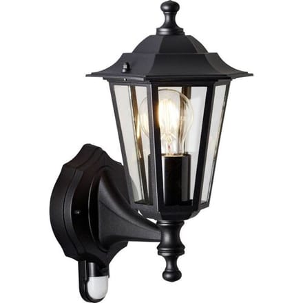 Brilliant Carleen 91019A06 Buitenlamp met bewegingsmelder (wand) LED E27 Zwart