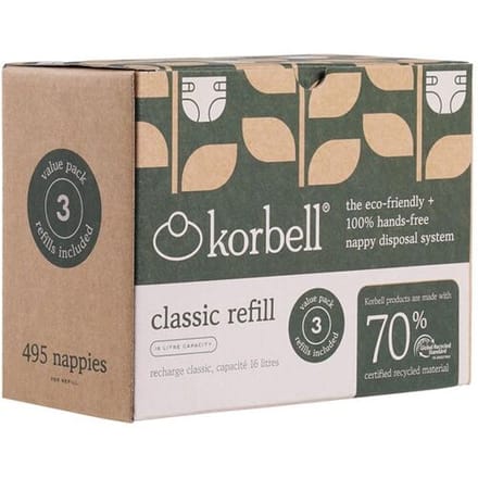 Korbell navullingen Classic 3-pack White unisex