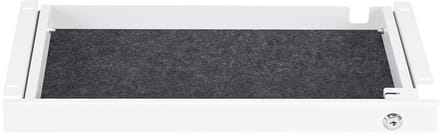 SOTECH bureaulade afsluitbaar wit (500 x 265 x 45 mm) bureaulade met deelbare binnenrails, kogelgelagerde geleiderails