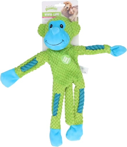Pawise Rope leg Monkey w/multi Squeaker