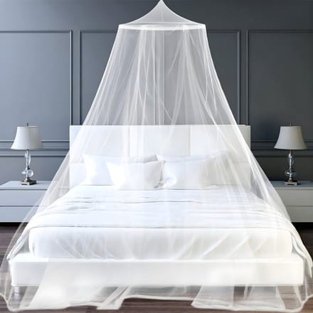 KAD® Klamboe - Klamboe 2 Persoons – Groot Muggennet voor Tweepersoonsbed - Wit - 60cm x 250cm x 1050cm