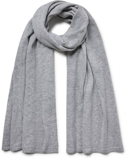 FALKE Basic Fine Knit sneldrogend warm kasjmier wintersjaal unisex grijs - maat ONESIZE