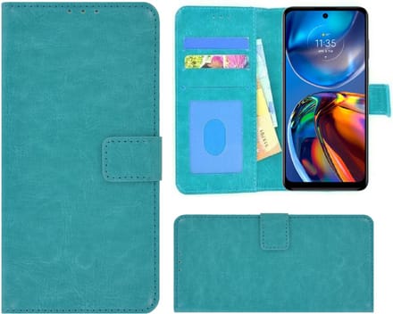 MoDo hoesje Geschikt voor Motorola Moto E32/ E32s - Kunstleer Book Case - Turquoise