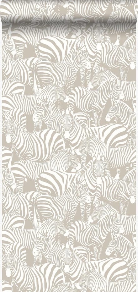 Origin Wallcoverings behang zebra's grijs - 53 cm x 10.05 m - 346837