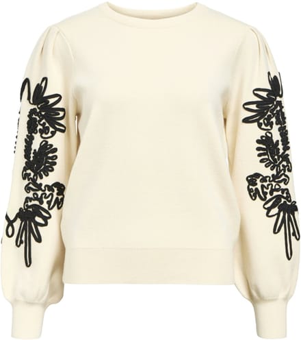 Object Objjoana L/s Knit Pullover Truien & vesten Dames - Sweater - Hoodie - Vest- Zand - Maat S