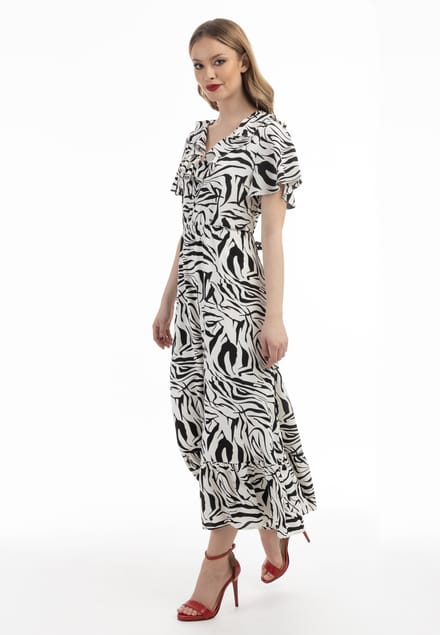 faina jurk - zebraprint caneva