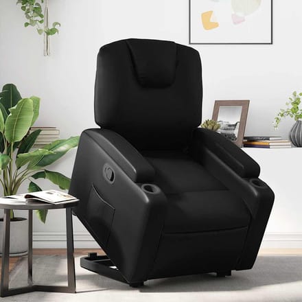 Vidaxl Verstelbare Fauteuil, Zwart, Bekleed met Kunstleer