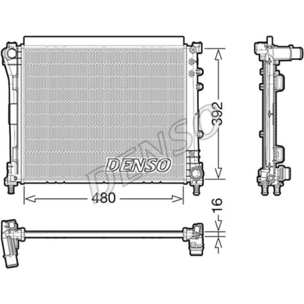 Radiator, motorkoeling DENSO DRM09006