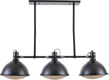 Vintage Industrieel - Hanglamp - 3 Lichts - Kantelbaar - Ø 35 cm - Zwart