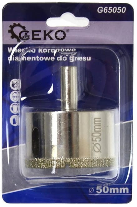 GEKO Diamant tegelboor - 50 mm - Voor nat boren in harde tegels