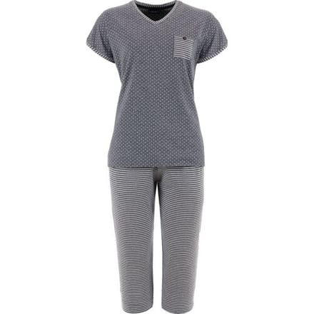 Pyjamaset Pastunette - Dots and Stripes - Blauw - Katoen - Maat M