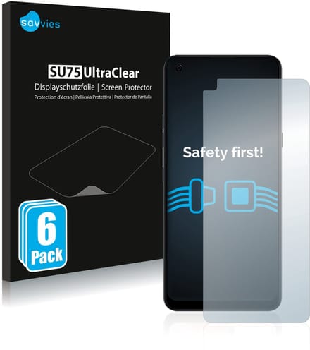 Savvies - Screenprotector voor LG K51S - Folie Beschermfolie transparant 6 Stuks