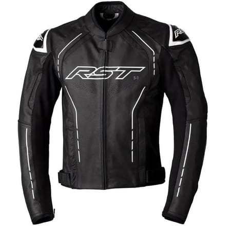 RST S1 Leren Jas Zwart Wit - Maat 38 - Jas