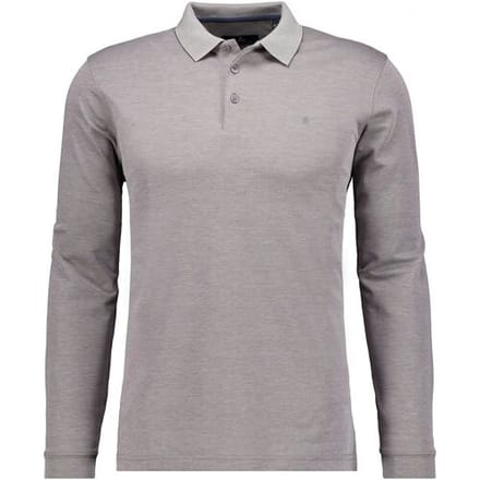 Ragman Polo Soft Knit Modern Fit Easy Care Zilvergrijs / male