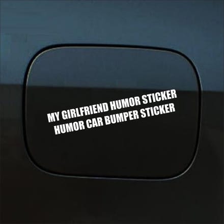 Bumpersticker - My Girlfriend Humor Sticker - 3,5 X 20,6 - Wit