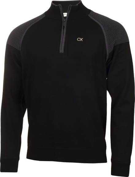 Calvin Klein Pico 1/4 Zip Lined Sweater Black
