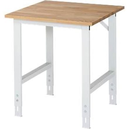 RAU werktafel, beuken blad, B 750 x D 800 x H 760-1080 mm