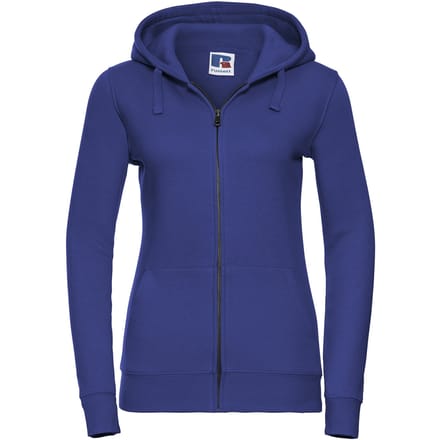 Russell Dames/Dames Authentic Full Zip Hoodie (Helder Koningsblauw)