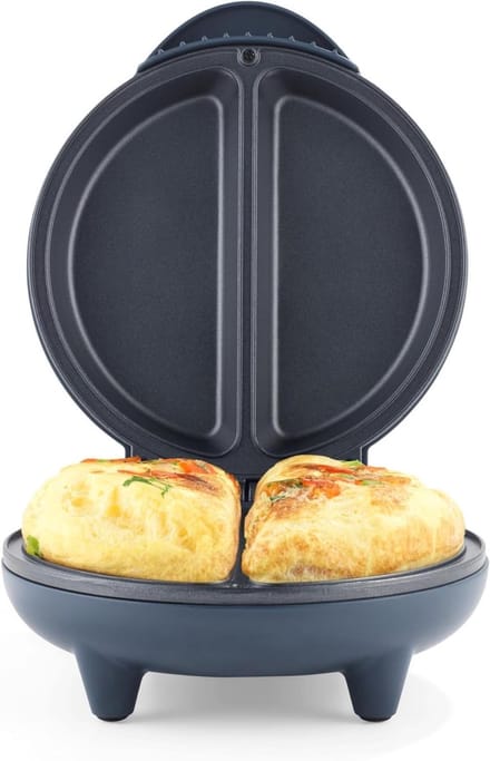 Omelet Maker - Eierkoekjes Maker - Snelle Maaltijden - Twee Omeletten Tegelijk - 750W - Blauw
