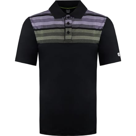 Island Green Matrix Heren Zwart/Lime Golf Poloshirt