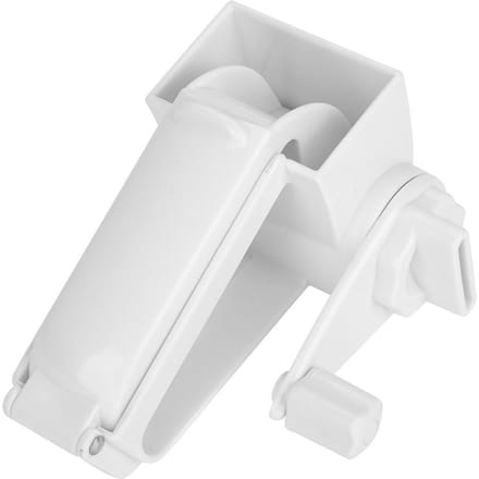 Handmatige Draai Kaasrasp Roestvrij Staal Groentesnijder Schijf Snijmachine Rasp (Wit) White gray