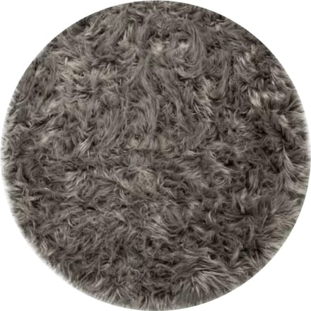 Hoogpolig tapijt Playara antraciet 90 cm rond