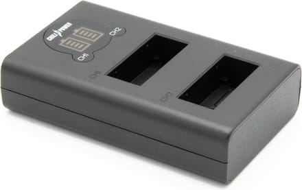 ChiliPower dubbellader LP-E12 geschikt voor Canon - voor 2 camera accu's (tegelijk)