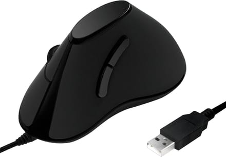 LogiLink Ergonomic vertical mouse USB 100dpi black - Vertical mouse - Optisch - 5 knoppen - Zwart